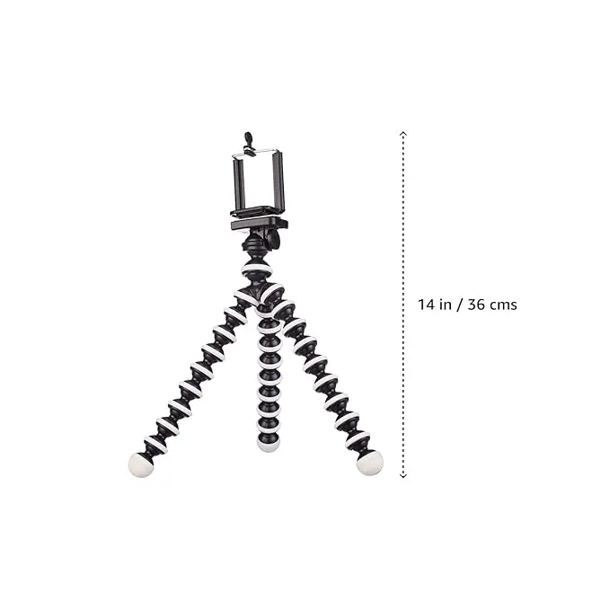 Portable Gorilla Tripod Stand with Adjustable Phone Holder – Ideal for Vlogging, Selfies & Time-Lapse Shots - Detailed Feature View 2
