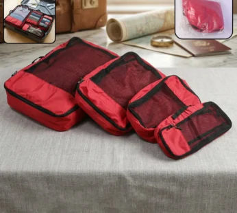 4 In 1 Travel Organizer Packing Cubes Bag Set (4 Pc Set)