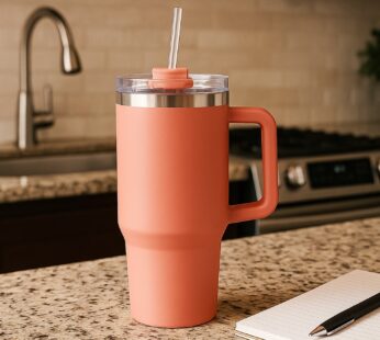Customize / personalized Peach Large Insulated Travel Mug, Tumbler (1200ML – 1 Pc)