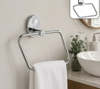 Wall Mounted Square Towel Ring Holder Bathroom Napkin Hanger
