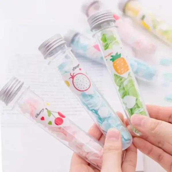 2 Pcs Portable Disposable Paper Soap โ Round & Heart-Shaped Mini Soap Sheets for Travel, Outdoor, Camping & Hiking (Random Color)