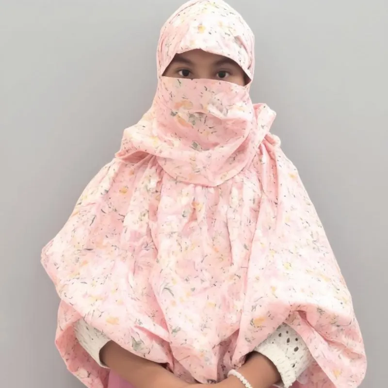 Printed Scarf Cum Mask with Face Cover – Sun Protection Cotton Scarf (Random Print-Pack of 1) - Detailed Feature View 2