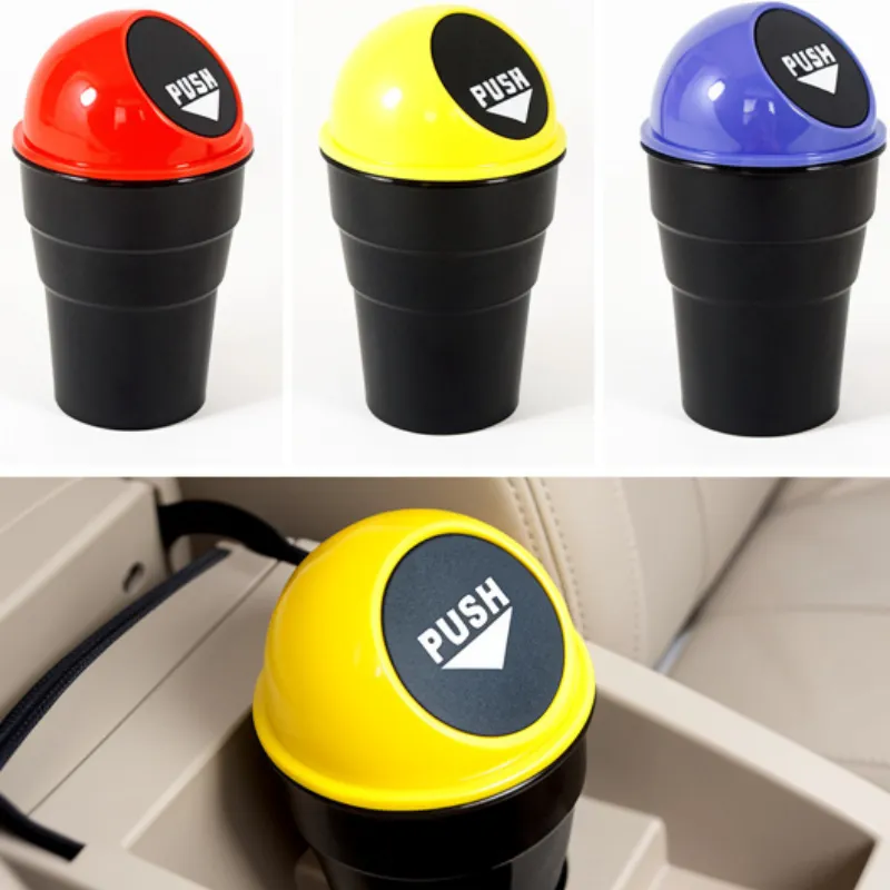 Premium Mini Car Dustbin Trash Bin- Universal Traveling Portable Useful for All Cars Accessories (Random color-Pack of 1) - Buy Online at Alikart
