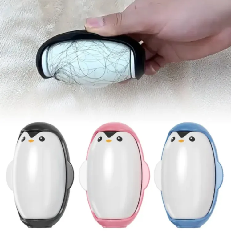 Premium Cute Penguin Reusable Pet Hair Remover Roller – Washable Lint Brush for Clothes & Furniture (Random color- Pack of 1) - Buy Online at Alikart