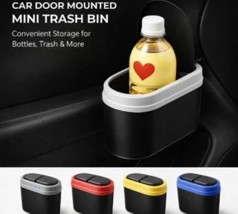 2-Way Lid Car Dust Bin – Multifunctional Garbage Organizer for Car & Vehicle (Random color-Pack of 1)