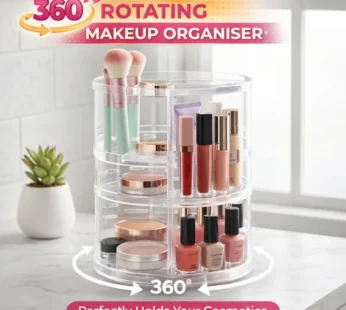 360° Rotating Makeup Organizer – Adjustable Layer Cosmetic Storage Stand with Large Capacity