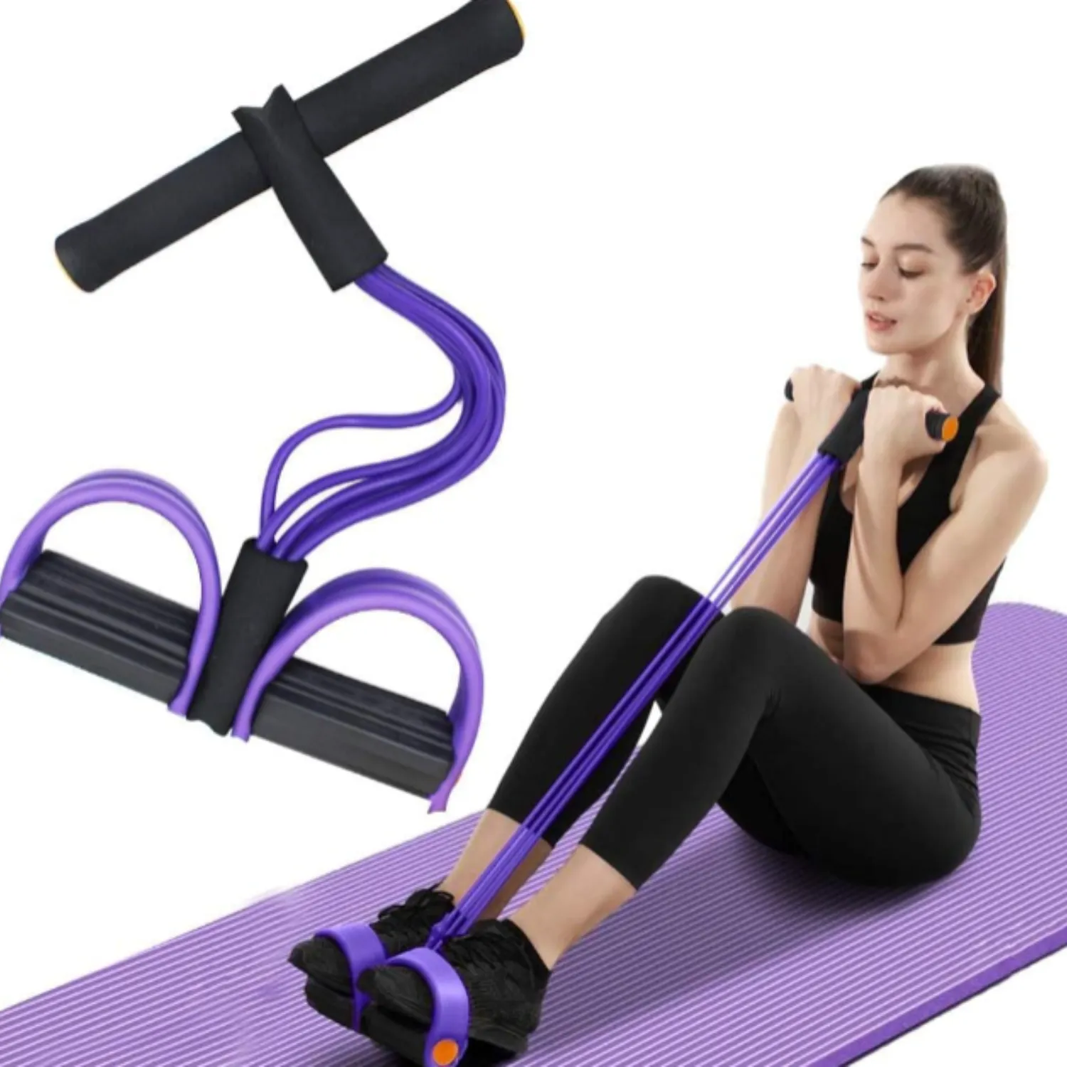 Premium Pull Reducer Resistance Band Tummy Trimmer | Full Body Home Workout Equipment for Abs, Waist, Arms & Legs | Fitness Resistance Trainer - Buy Online at Alikart
