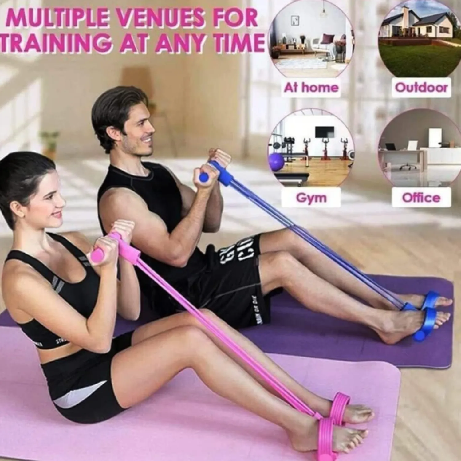 Pull Reducer Resistance Band Tummy Trimmer | Full Body Home Workout Equipment for Abs, Waist, Arms & Legs | Fitness Resistance Trainer - Detailed Feature View 4