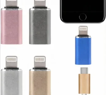 Apple to Micro USB (V8) Converter Adapter – Lightning to Micro USB Connector for Charging & Data Sync | Works with Android V8 Cables (Random color-Pack of 1)
