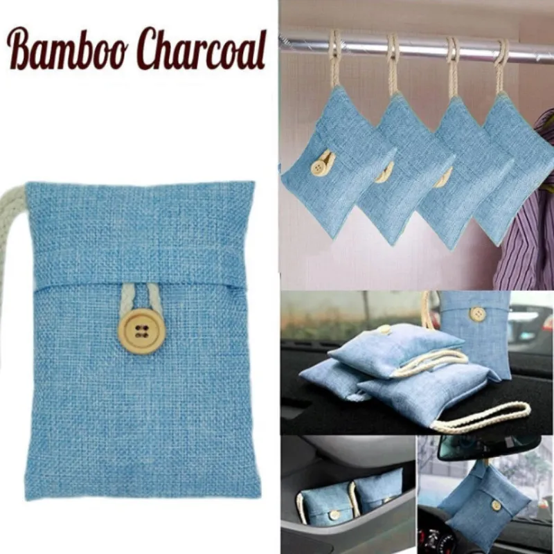 Car Bamboo Charcoal Air Freshener Bag - Odor Eliminator & Dehumidifier (Random color-Pack of 1) - Detailed Feature View 4
