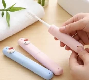 Hello Kitty Toothbrush Cover | Cute Cartoon Toothbrush Cap | Travel Hygiene Toothbrush Protector (Random Colors-Pack of 3)