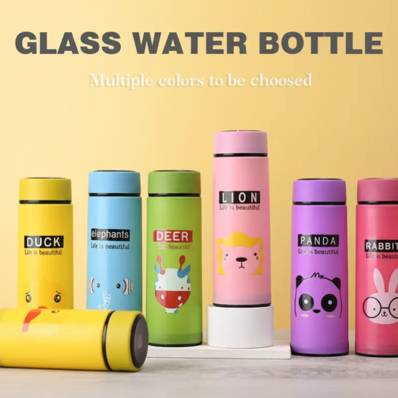 400 ml Travel & Gym Eco-Friendly Reusable Glass Water Bottle – Sports Drinking Bottle (Random Color-Pack of 1) - Detailed Feature View 1