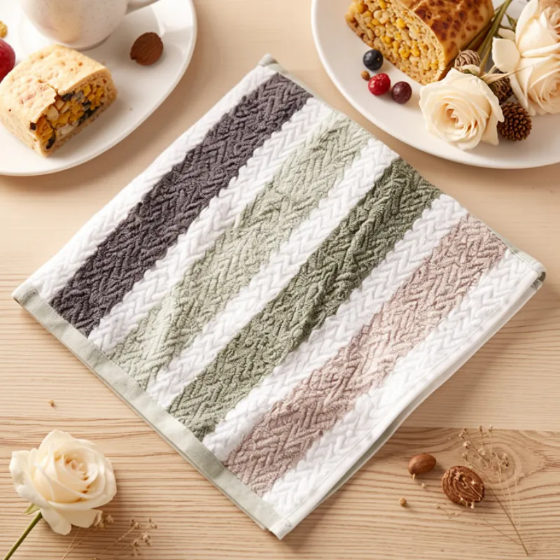 Premium Hand Towel with Striped Pattern – Soft, Absorbent & Quick-Dry Towel for Bathroom & Kitchen (Random color-Pack of 1) - Buy Online at Alikart