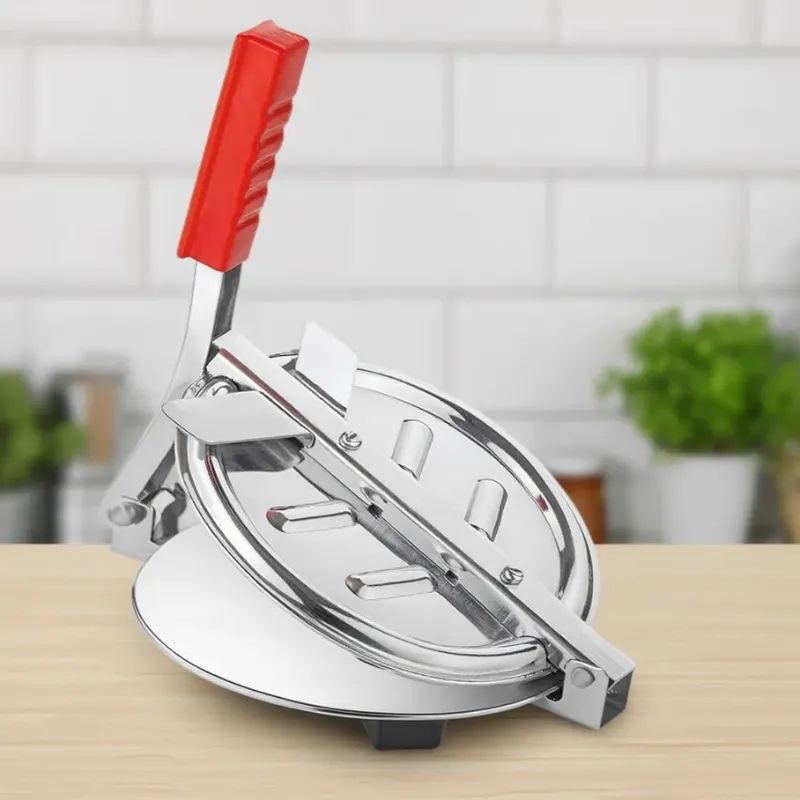 Heavy Quality Stainless Steel Puri Maker Press (6.5-Inch Dia) – Manual Roti Press with Handle | Papad, Khakhra & Chapati Maker - Detailed Feature View 4