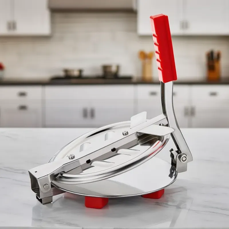Heavy Quality Stainless Steel Puri Maker Press (6.5-Inch Dia) – Manual Roti Press with Handle | Papad, Khakhra & Chapati Maker - Detailed Feature View 3