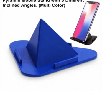 Pyramid 3-Side Mobile Holder – Stable Phone Stand for Desk, Table & Bed (Random Color- Pack of 1)