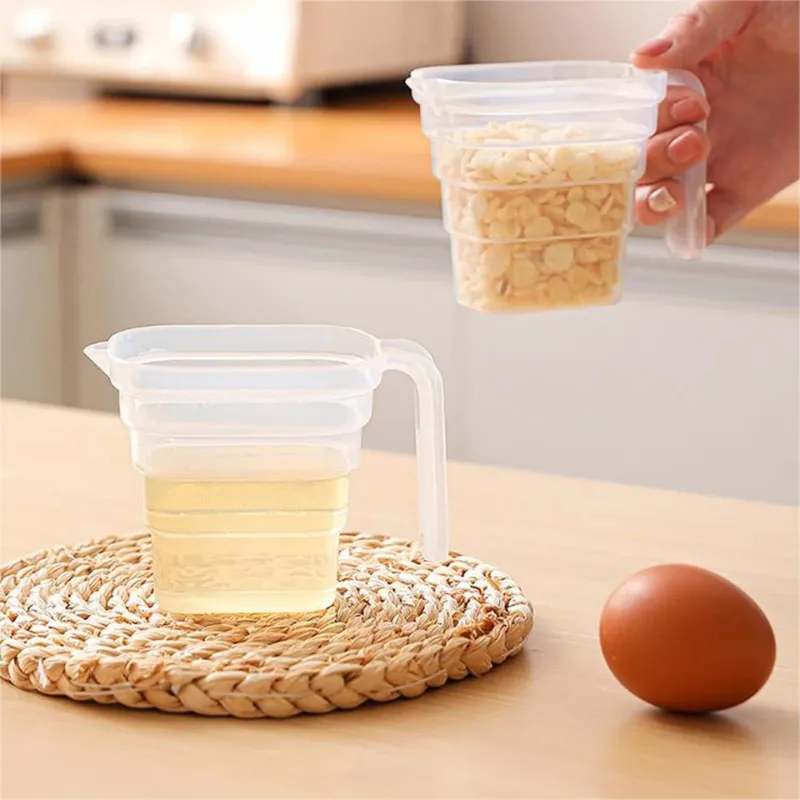 Premium 250ml Transparent Measuring Cup with Handle – Food-Grade Plastic Measuring Jug for Baking, Cooking & Kitchen Use (Pack of 1) - Buy Online at Alikart