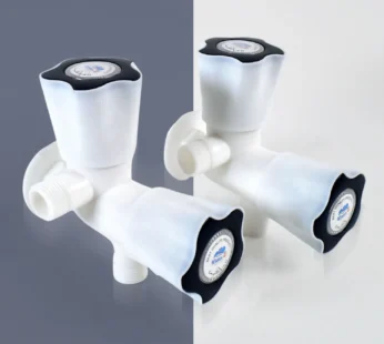 2-in-1 Plastic Bib Cock Water Tap Set