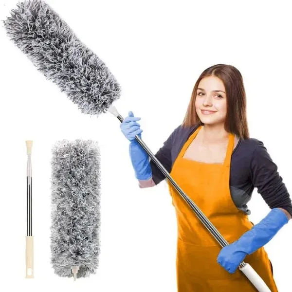 Extendable Microfiber Feather Duster – Telescopic Cleaning Brush for Dust, Cobwebs & Hard-to-Reach Areas (Pack of 1)