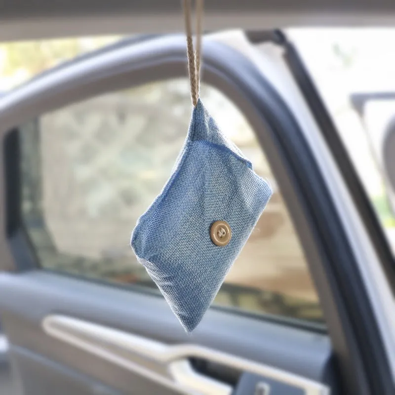Car Bamboo Charcoal Air Freshener Bag - Odor Eliminator & Dehumidifier (Random color-Pack of 1) - Detailed Feature View 1