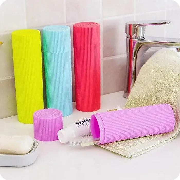 Premium Candy Color Non-Slip Toothbrush & Toothpaste Storage Box – Portable Travel Organizer Case (Random Colour-Pack of 1) - Buy Online at Alikart