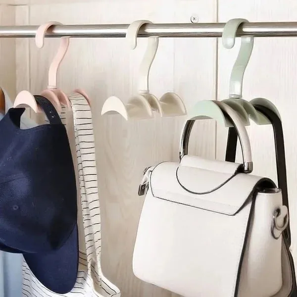 Rotating Bag Hanger – Space-Saving Storage Rack for Purses, Totes & Backpacks (Random color-Pack of 1) - Detailed Feature View 1