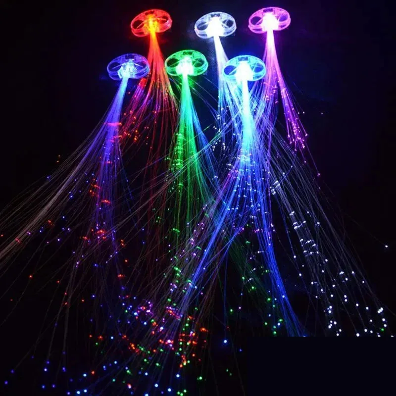 Flashing LED Hair Braid (Pack Of 2) - Detailed Feature View 1
