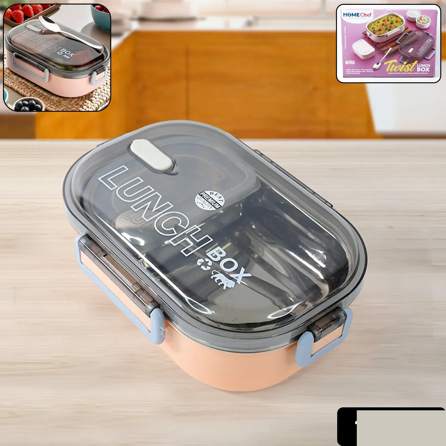 Home Chef Premium Leak-Proof Lunch Box - Detailed Feature View 1