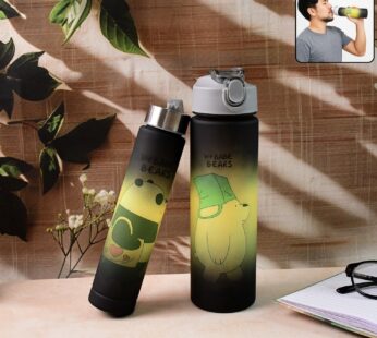 Cartoon Printed Water Bottles – 900 ml & 300 ml (2 Pc)