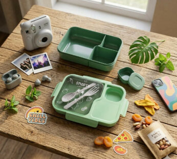 Smarty Kids Lunch Box with Snack Container Spoon Fork for School