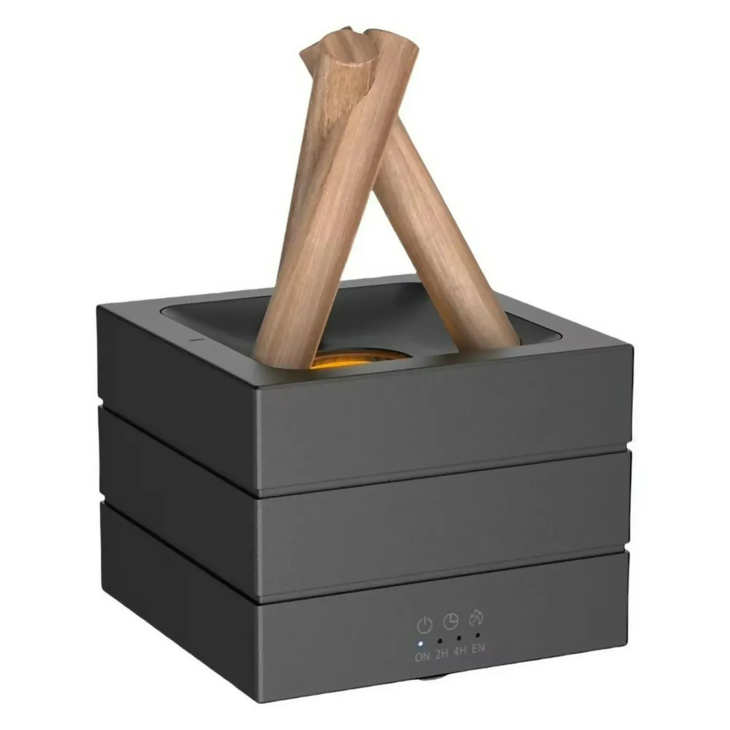 Campfire Flame Aroma Diffuser with Simulated Fire Effect & Timer Modes - Detailed Feature View 1