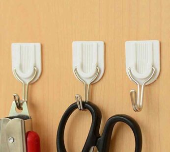 Adhesive Sticker ABS Plastic Hook Towel Hanger for Kitchen / Bathroom