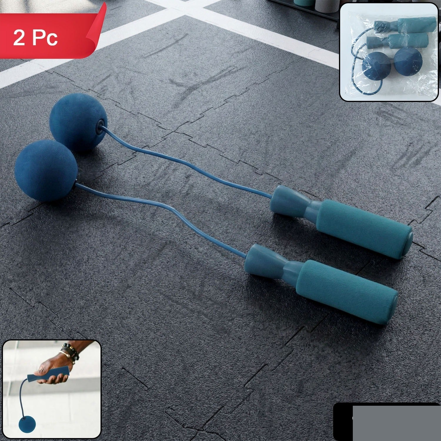 Fitness Wrist Ball Exercise Tool with Handle Grip (2 Pc) - Detailed Feature View 1