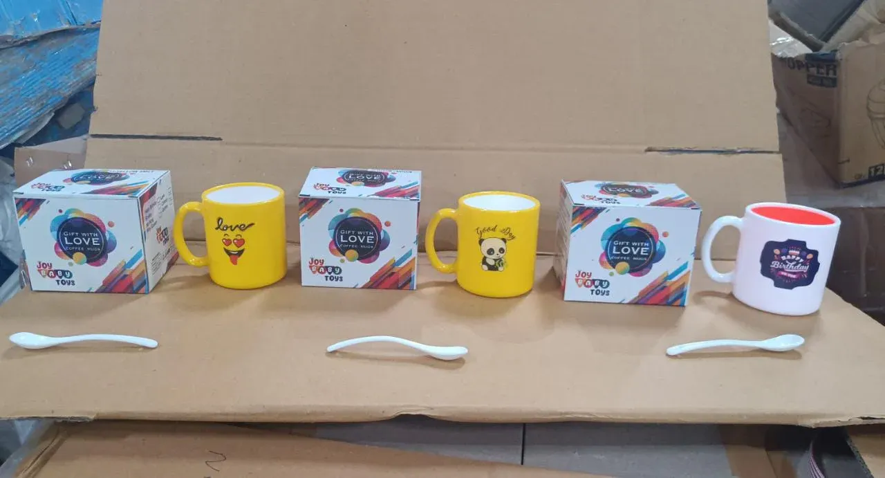 Mix Design & Color Coffee Mug With Spoon and box packing, Designer Mug with - Detailed Feature View 6