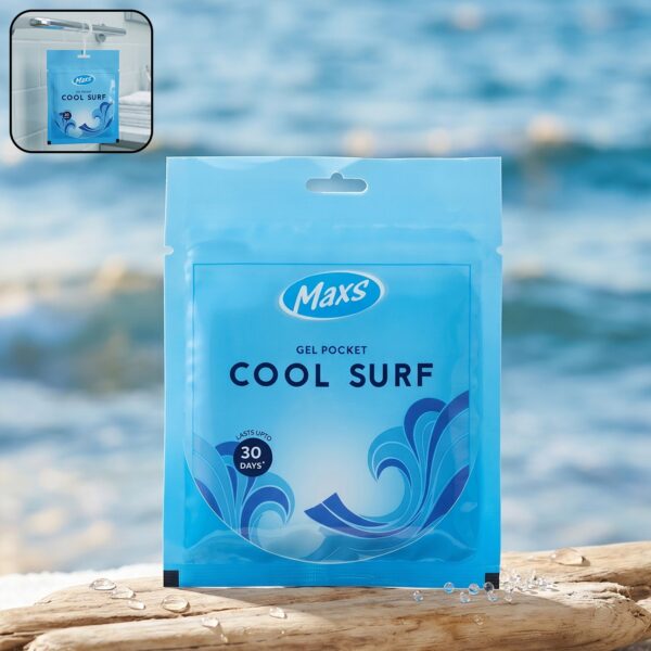 Maxs Cool Surf Gel Air Freshener Pocket Long Lasting 10 Gm