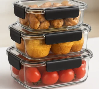 Feel Fresh 3 Pcs Airtight Container Set – Multipurpose Kitchen Food Storage Boxes