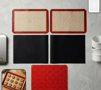Multipurpose Non-Stick Silicone Baking Mat Set (5 Pc)