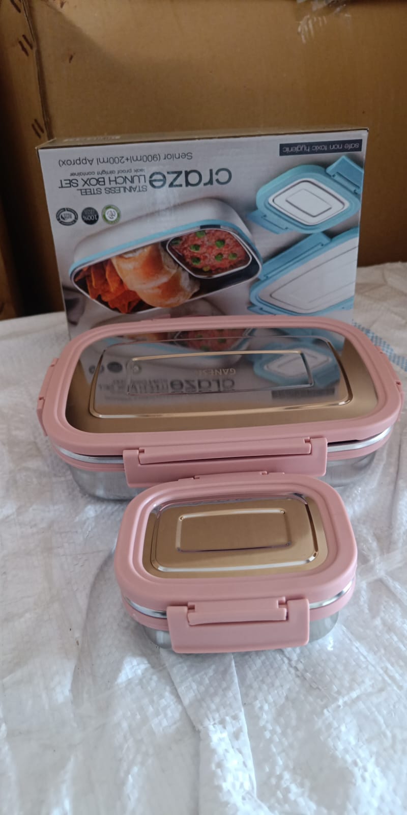 stainless Steel Lunch Pack for Office & School Use - Detailed Feature View 7