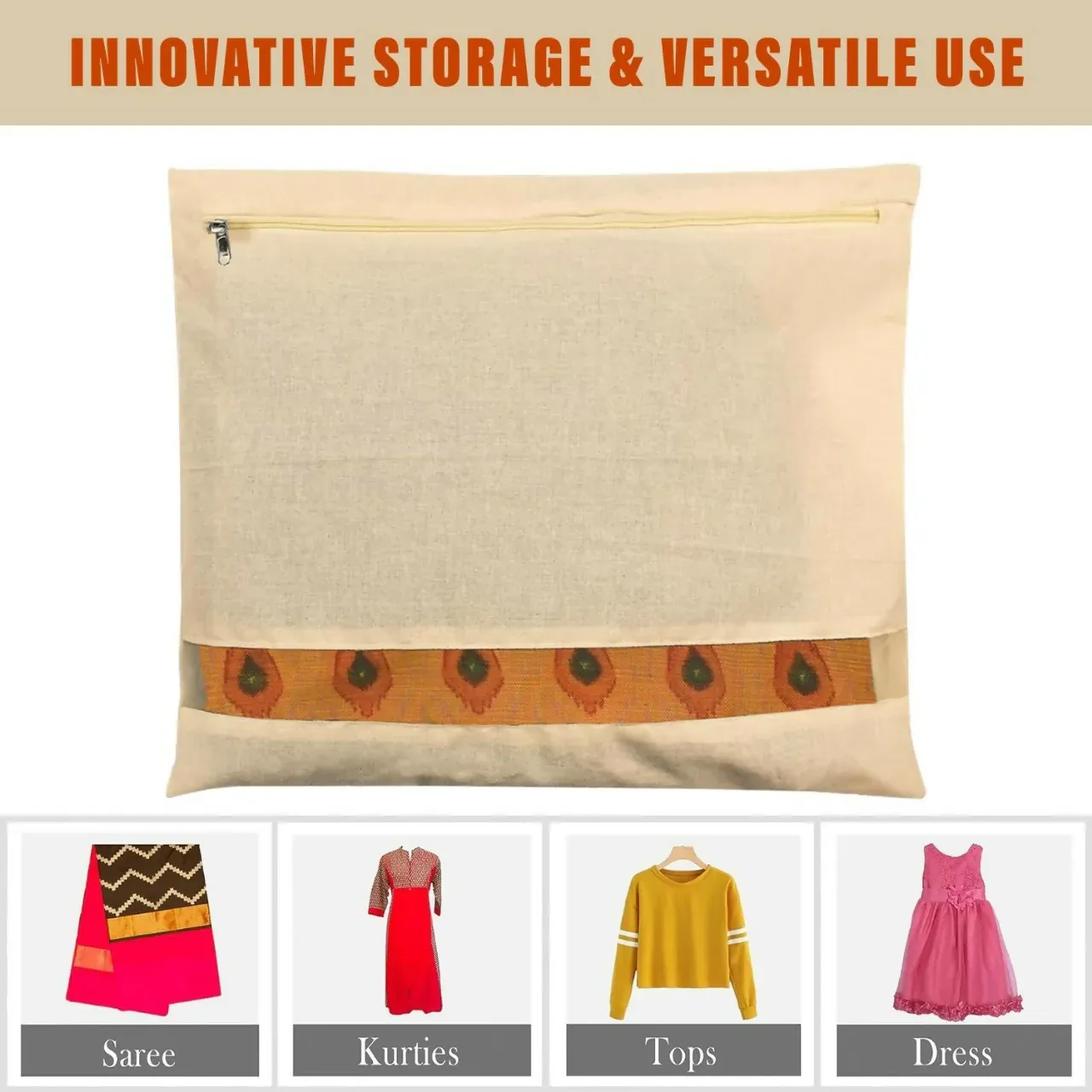 Premium Saree and Garment Storage Organizer Bag set of 3 - Buy Online at Alikart