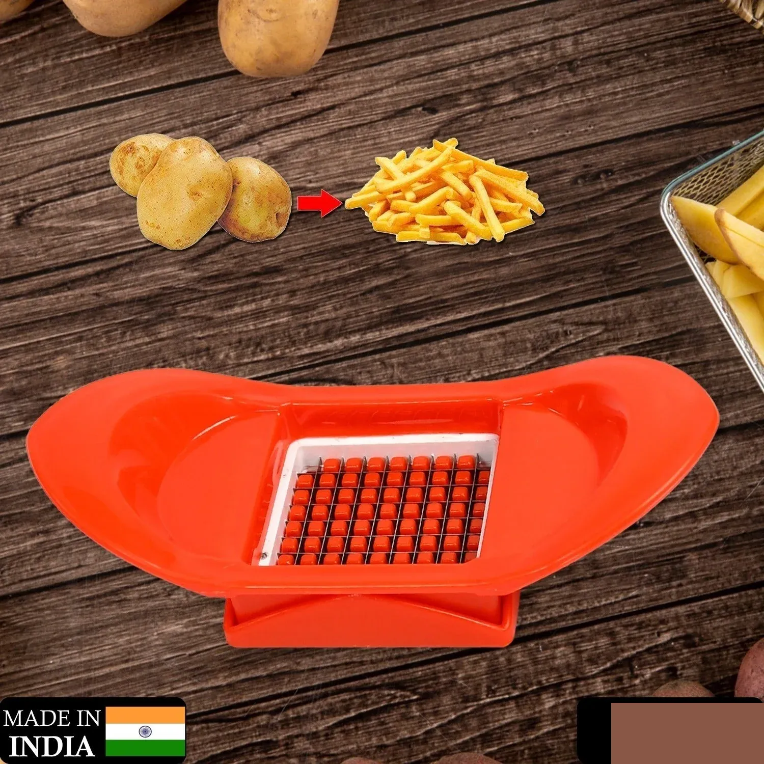 French Fry Cutter & Peeler – Potato Chip Vegetable Slicer Cooking Tool - Detailed Feature View 1