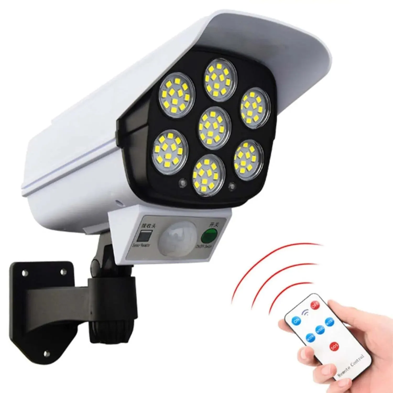 Premium Camera Shape Solar Motion Sensor Light – Outdoor Waterproof LED Security Lamp with 77 LEDs for Home, Garden, Pathway & Wall (Cool White) - Buy Online at Alikart