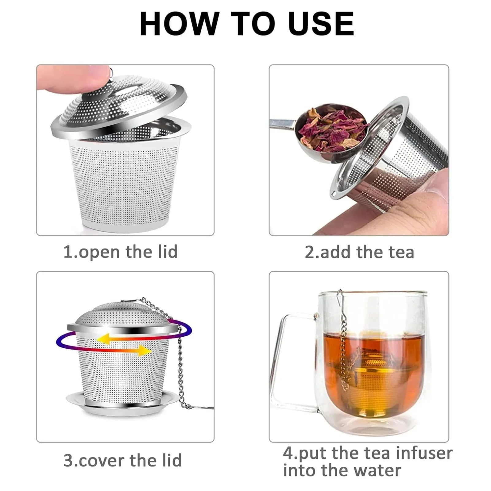 SS Easy Tea Filter for Filtering Tea in Household and Official Kitchen Use - Detailed Feature View 3