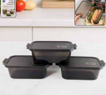 Rectangular Food Storage Containers – (3 Pc / Set)