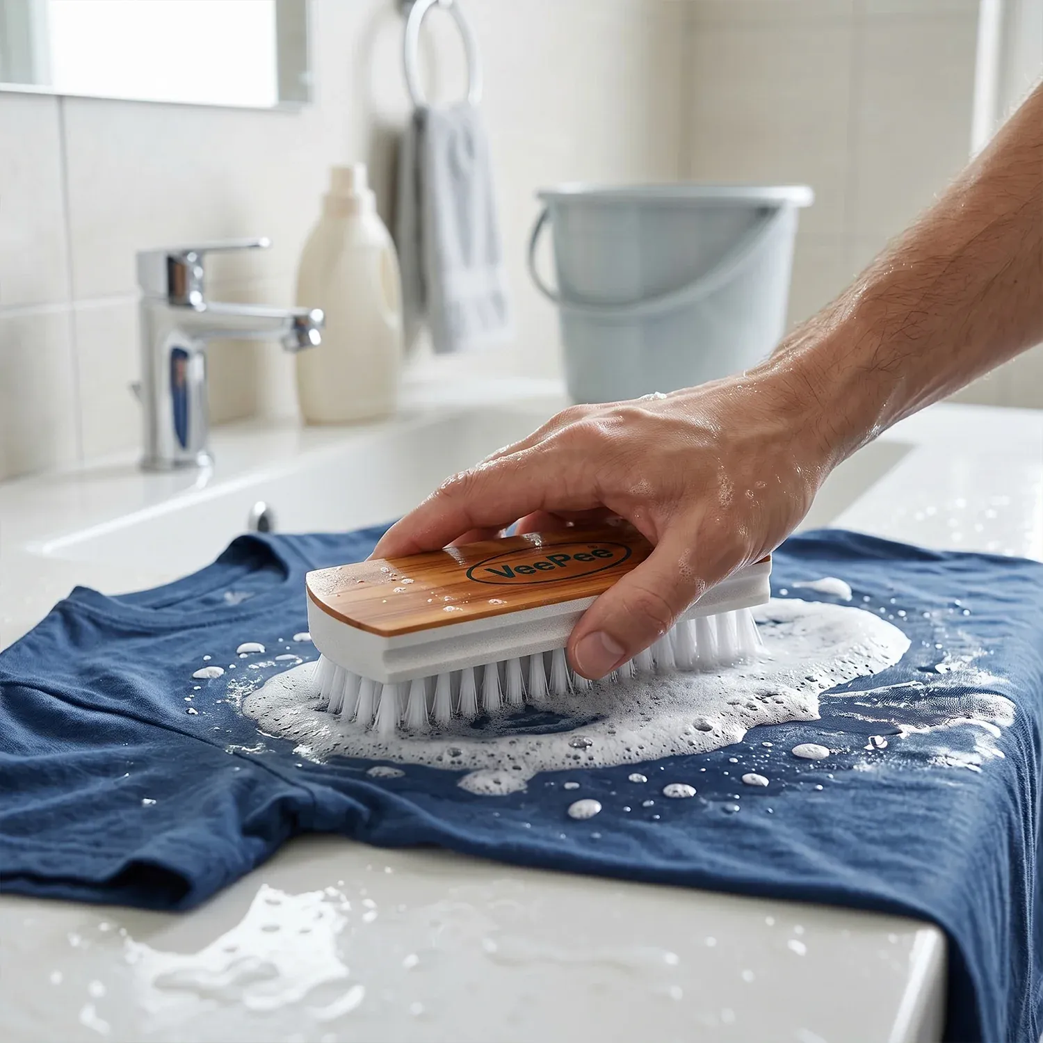 VeePee Heavy-Duty Cloth Washing Brush (1 Pc) - Detailed Feature View 3