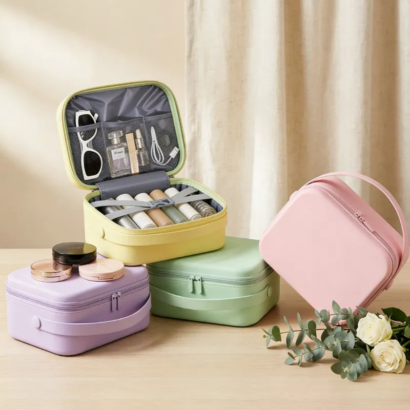 Premium Portable Lightweight Travel Cosmetic Bag – Fashionable Hand Luggage Organizer for Makeup, Toiletries & Essentials (Random Colour) [NO COD] - Buy Online at Alikart