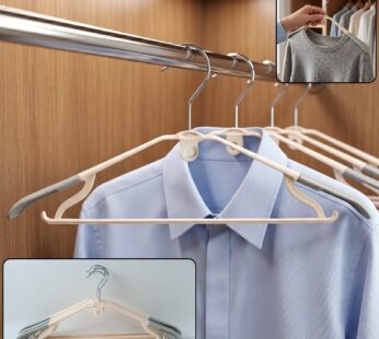Durable Plastic Clothes Hangers Set (5 Pc Set)