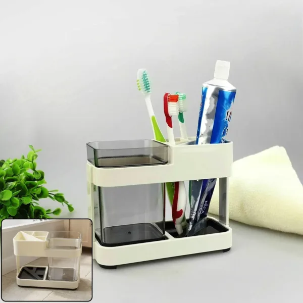 Multipurpose Toothbrush & Toothpaste Stand Holder (1 Set)