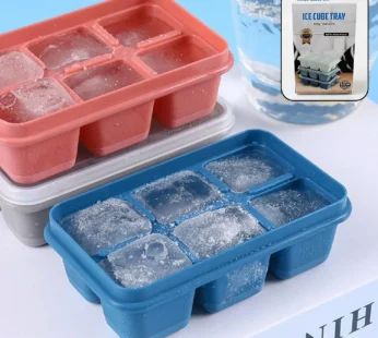 6 Grid Silicone Ice Tray Used In All Kinds Of Places Like Household Kitchens  (1 Pc)
