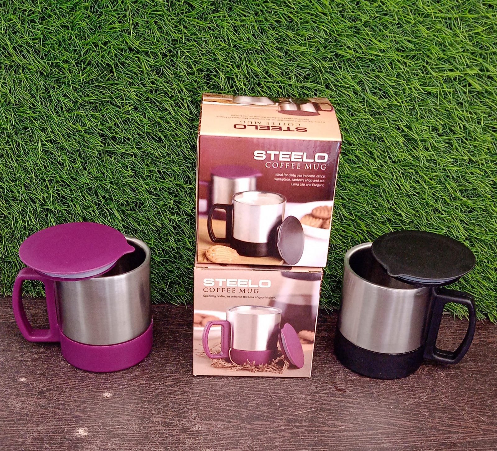 Customize Stainless Steel Coffee/Tea Cup, Stainless Steel Lid Cover Hot Coffee/Tea Mug Hot Insulated Double Wall Stainless Steel, Coffee and Milk Cup with Lid & Handle Easy To Carry - Coffee Cup (1 Pc) - Detailed Feature View 7