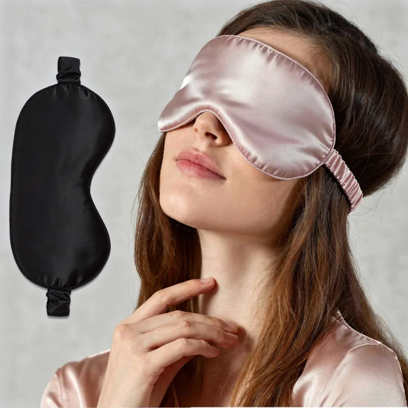 Satin Silk Eye Mask – Ultra Smooth Soft Sleep Mask & Blindfold for Sleeping, Travel, Relaxation, Meditation & Yoga (Random color-Pack of 1) - Detailed Feature View 2